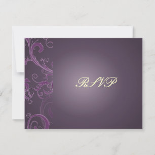 PixDezines LARGE RSVP/PLUM SWIRLS pour invitations