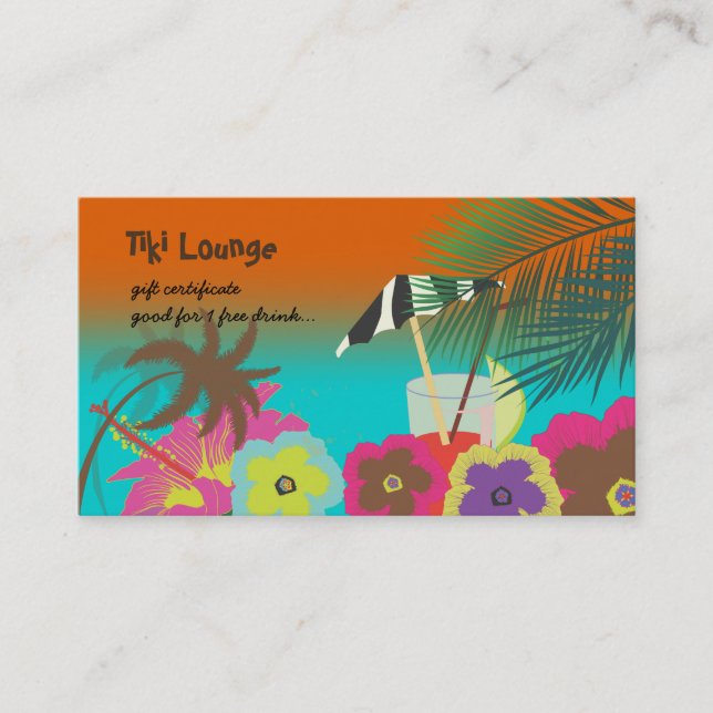 PixDezines Maitai, certificat cadeau (Devant)