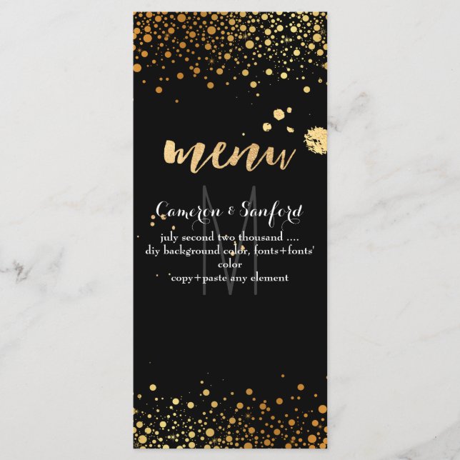 PixDezines menu taches d'or éblouies (Devant)