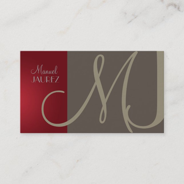 PixDezines Monogramme Carte de visite en couleurs  (Devant)