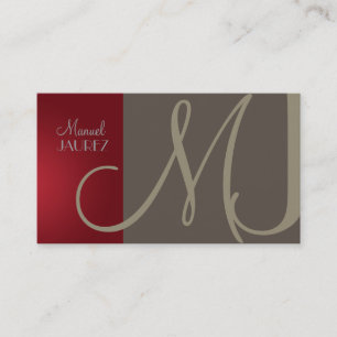 PixDezines Monogramme Carte de visite en couleurs