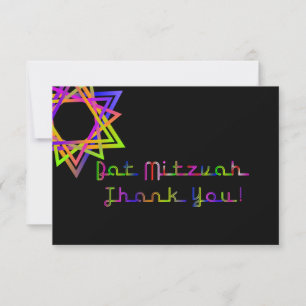 PixDezines Neon Stars Mitzvah Merci