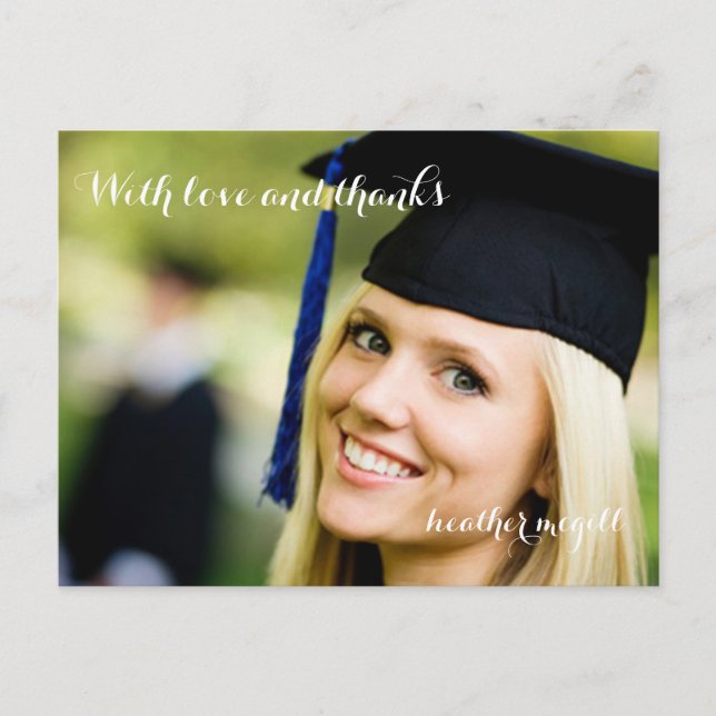 PixDezines photo merci cartes postales (Devant)