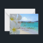 PixDezines Plumeria Leis Voeux   Cartes Conseils<br><div class="desc">PixDezines Plumeria Leis/luau Voeux Conseils Cartes sur la plage de sable blanc tropical. Un pack de 100 cartes en tant que pièces jointes ou laissez-le sur la table pour que vos invités remplissent leurs conseils. Ça peut être de bons moments pour un couple mariage. Choisissez parmi les différents stocks proposés...</div>