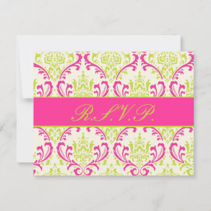 PixDezines Rossi Damask, RSVP pour les invitations