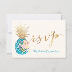 PixDezines rsvp Ananas/Brush Or