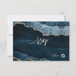 PixDezines RSVP aquarelle Bar Mitzvah Agate ✡