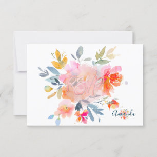 PixDezines RSVP Aquarelle Fleurs Bat mitzvah ✡