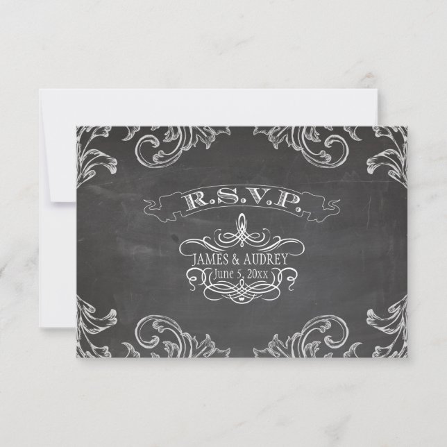 PixDezines rsvp chalkboard/rococo (Devant)