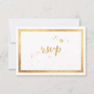 PixDezines RSVP Classique Or Faux/Couleur DIY