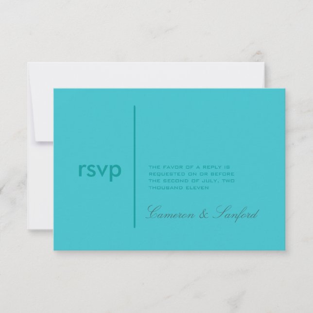 PixDezines RSVP Contemporain + classe/aqua (Devant)