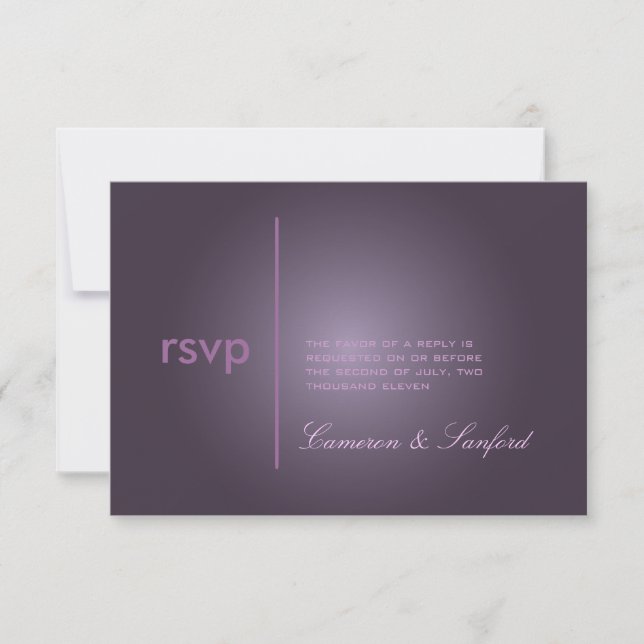 PixDezines RSVP Contemporain + classe/prune (Devant)