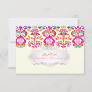 PixDezines rsvp couleur Isabella damask/bar mitzva