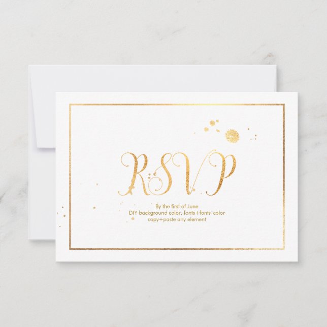 PixDezines RSVP Dazzled/Faux Gold/do-it-yourself A (Devant)