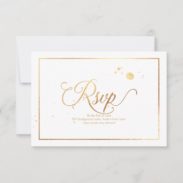 PixDezines RSVP Dazzled/Faux Gold/do-it-yourself A (Devant)