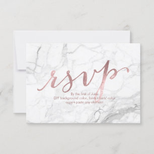 PixDezines RSVP Dazzled/Faux Rose Gold/Marble