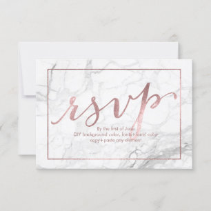 PixDezines RSVP Dazzled/Faux Rose Gold/Marble