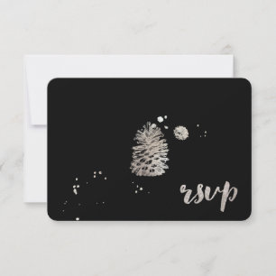 PixDezines rsvp ébloui/argent/pinecone/soirée