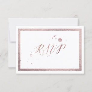 PixDezines RSVP Faux Rose Gold Foil/DO-IT-YOURSELF