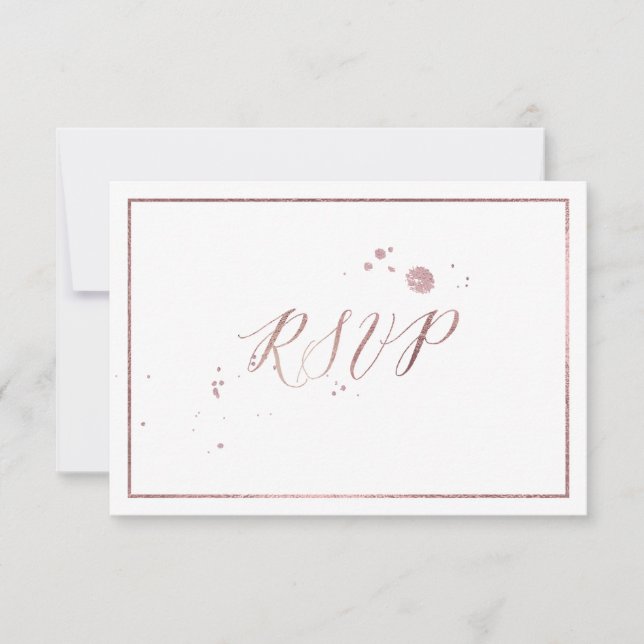PixDezines RSVP Faux Rose Gold Foil/do-it-yourself (Devant)