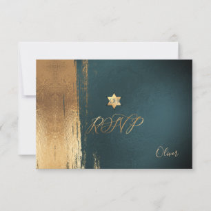 PixDezines RSVP Forêt foncée Vert Mitzvah ✡