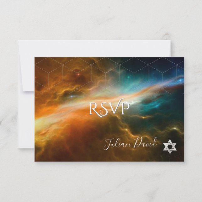 PixDezines RSVP Galaxie Bar Mitzvah ✡ (Devant)