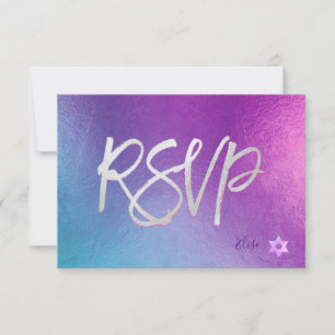PixDezines RSVP H2 Ombre Purple+Bat mitzvah rose ✡
