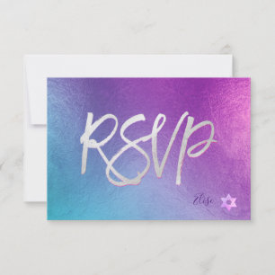 PixDezines RSVP H2 Ombre Purple+Bat mitzvah rose ✡