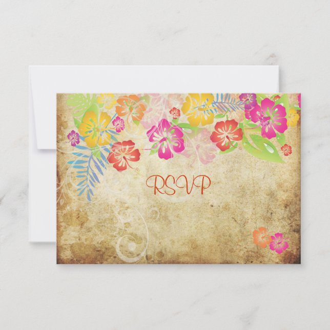 PixDezines RSVP Hibiscus + Fils (Devant)