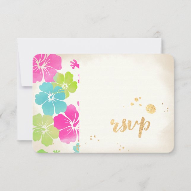 PixDezines rsvp hibiscus/luau/faux parchemin (Devant)
