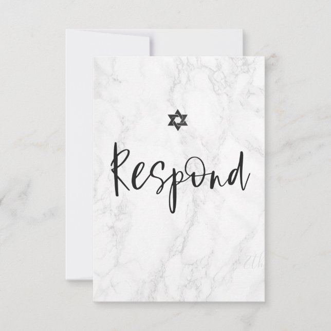 PixDezines RSVP Marble Bar Mitzvah ✡ (Devant)