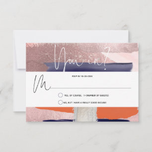 PixDezines RSVP Marine Coral Bleu, Bloc de couleur