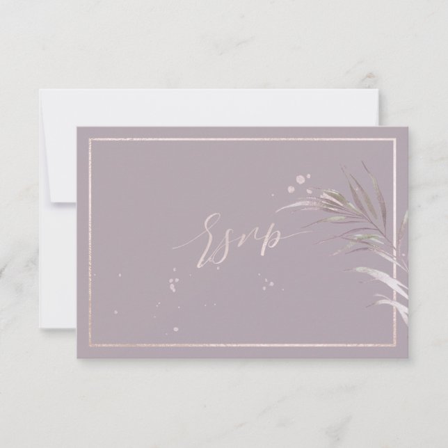 PixDezines RSVP Mauve Palmiers Fond DIY (Devant)