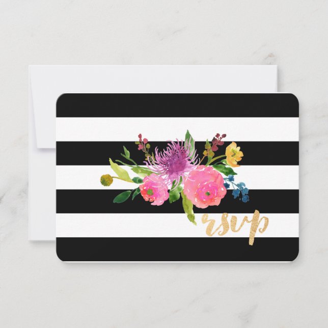 PixDezines rsvp mitzvah/DIYstripes/floral (Devant)