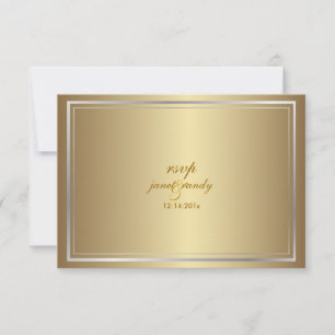 PixDezines rsvp modèle/faux métallique