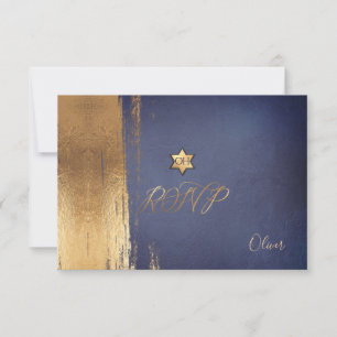PixDezines RSVP Navy Blue Mitzvah ✡