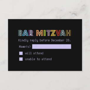 PixDezines rsvp néon lumières barre mitzvah