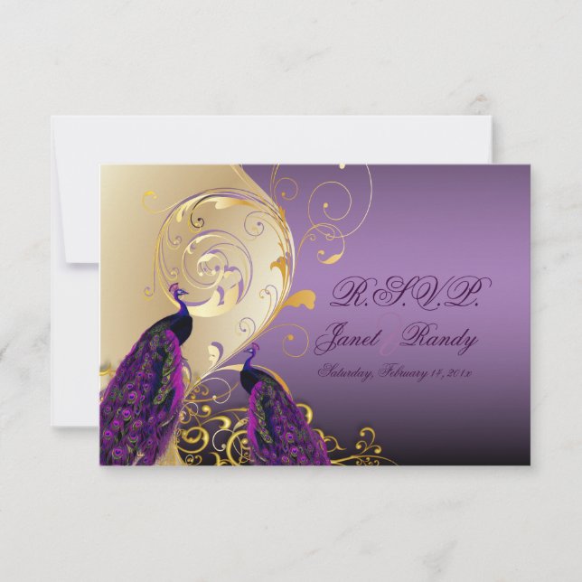 PixDezines rsvp Peacock, Filigree+swirls/do-it-you (Devant)