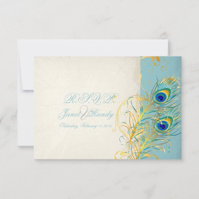 PixDezines rsvp Peacock Pizzazz/do-it-yourself tex (Devant)