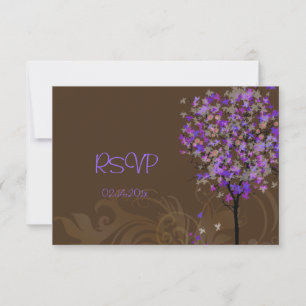 PixDezines rsvp rétro violet érables