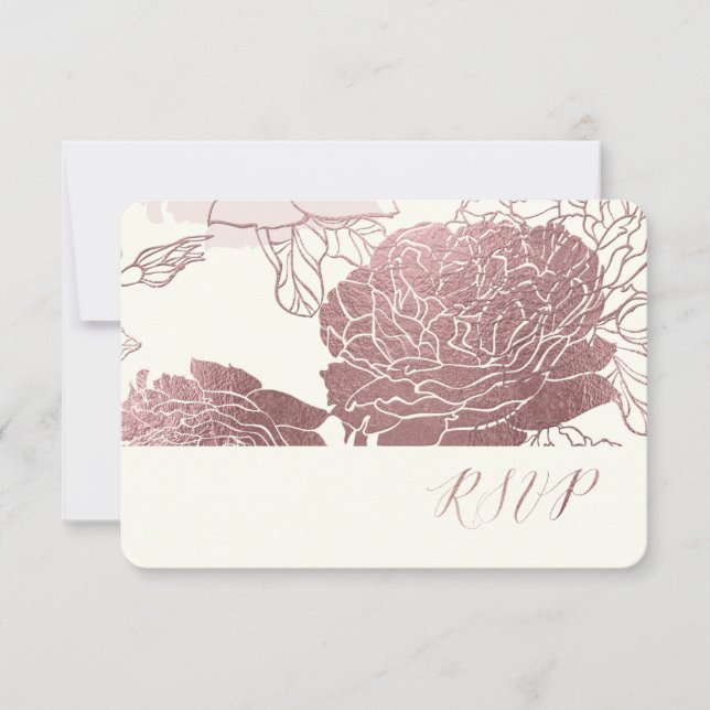 PixDezines RSVP Roses/Faux Rose Gold (Devant)