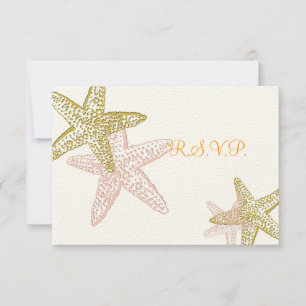 PixDezines rsvp Starfish rose, mariage sur la plag