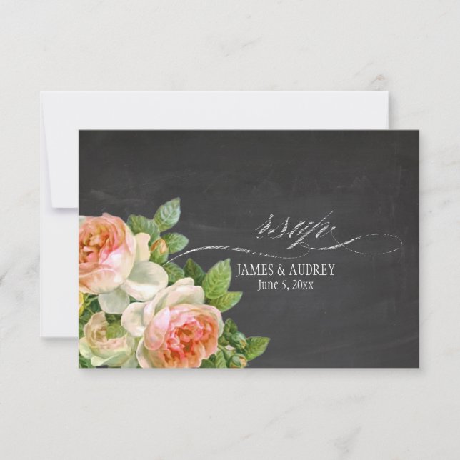PixDezines rsvp tchalkboard+roses vintages+pivots (Devant)