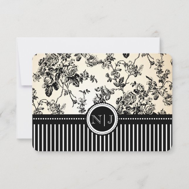 PixDezines rsvp toile/rose/noir (Devant)