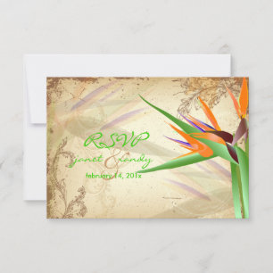 PixDezines RSVP VINTAGE OISEAU DE PARADIS