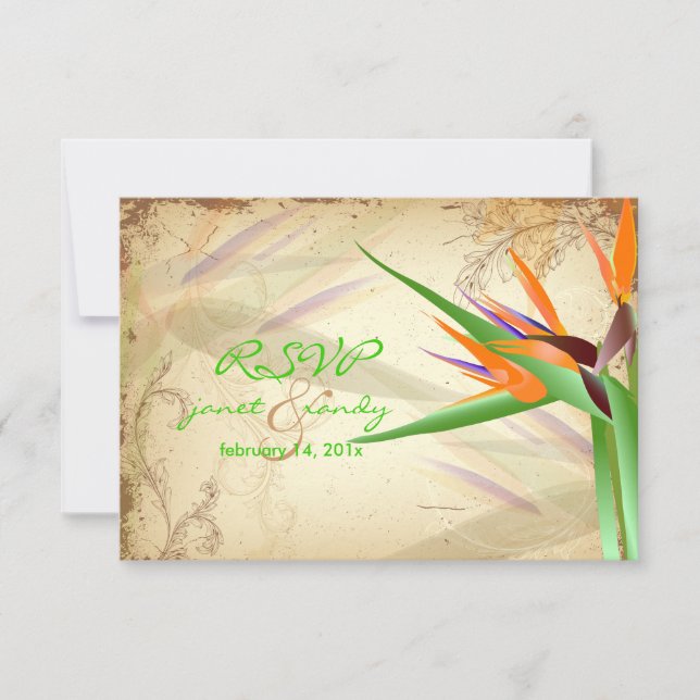 PixDezines RSVP VINTAGE OISEAU DE PARADIS (Devant)