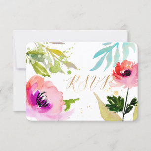 PixDezines RSVP Watercolor Floral/rose