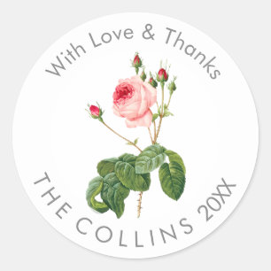 PixDezines Stickers Merci Rose Vintage