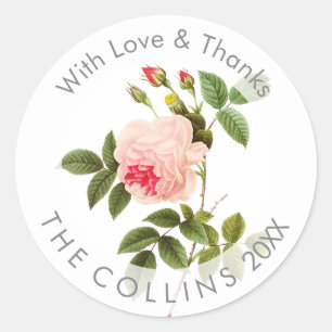 PixDezines Stickers Merci Rose Vintage