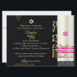 PixDezines Tallit/Étoile de David/do-it-yourself a<br><div class="desc">PixDezines faux bat mitzvah tallit de soie.. taillé avec faux or, argent, cuivre et rose chaud .. draps sur votre invitation.. arrière - plan est bien sûr, personnalisable, ainsi que les polices et ses couleurs. Le tallit a de l'argent, de l'or, du cuivre et du rose. Veuillez nous envoyer un...</div>